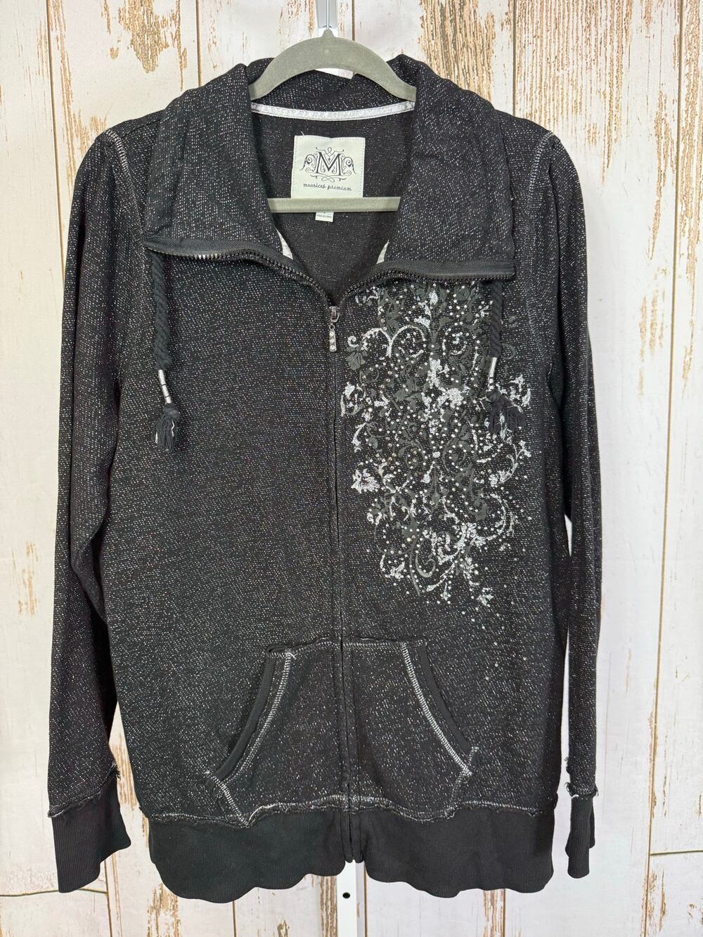 Maurices Premium, Glitzy Full Zip Sweatshirt. Size 1. Good used condition.
